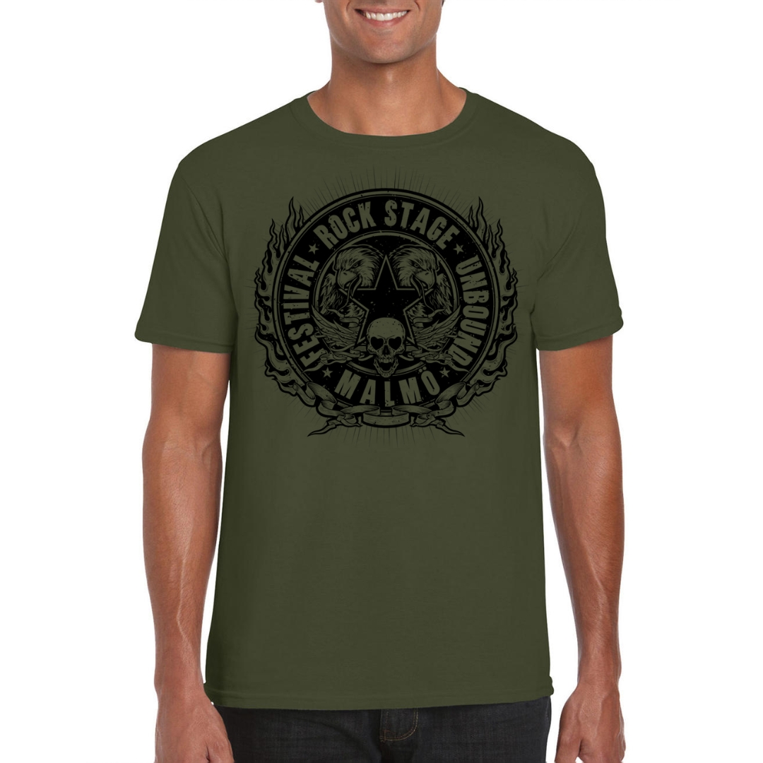 rock stage malmo t-shirt green Rock Stage Malmö T-shirt
